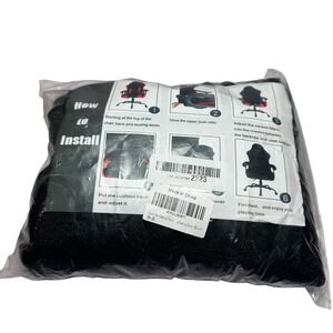 Gaming Chair Cover Stretchable Swivel Office Computer Desk Chair Protector Black